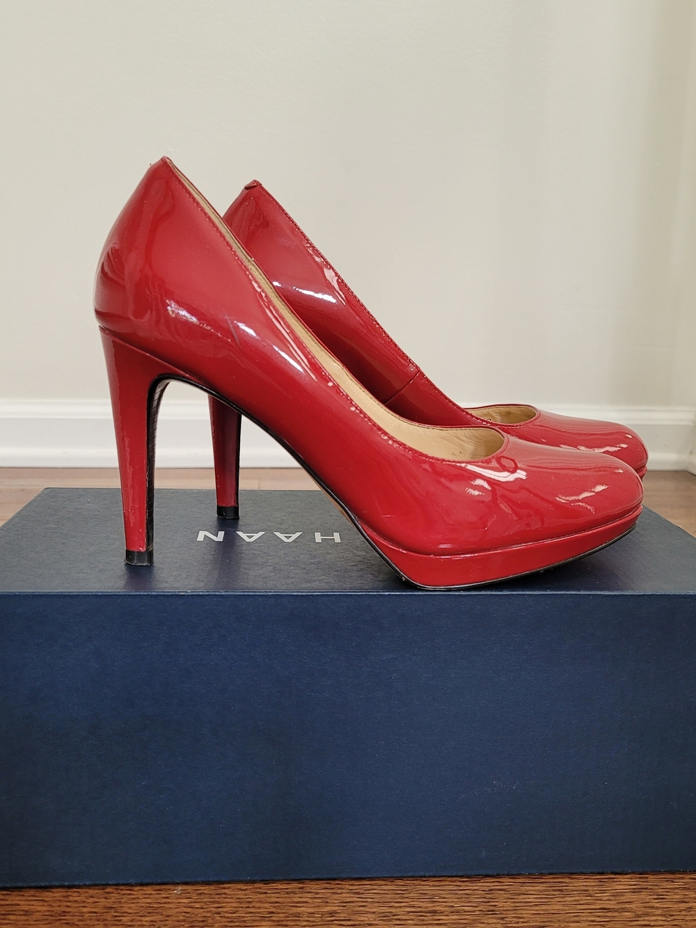 Cole Haan Red Patent High Heel Pumps
